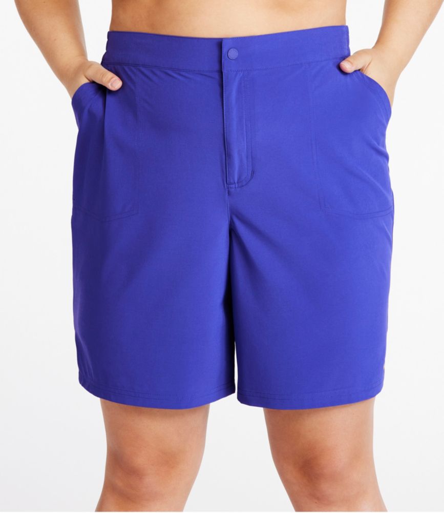 Women's L.L.Bean Stretch UPF Shorts, 9", Cobalt, small image number 1