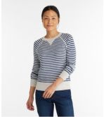 Women's Organic Cotton Slub Sweater, Crewneck Stripe