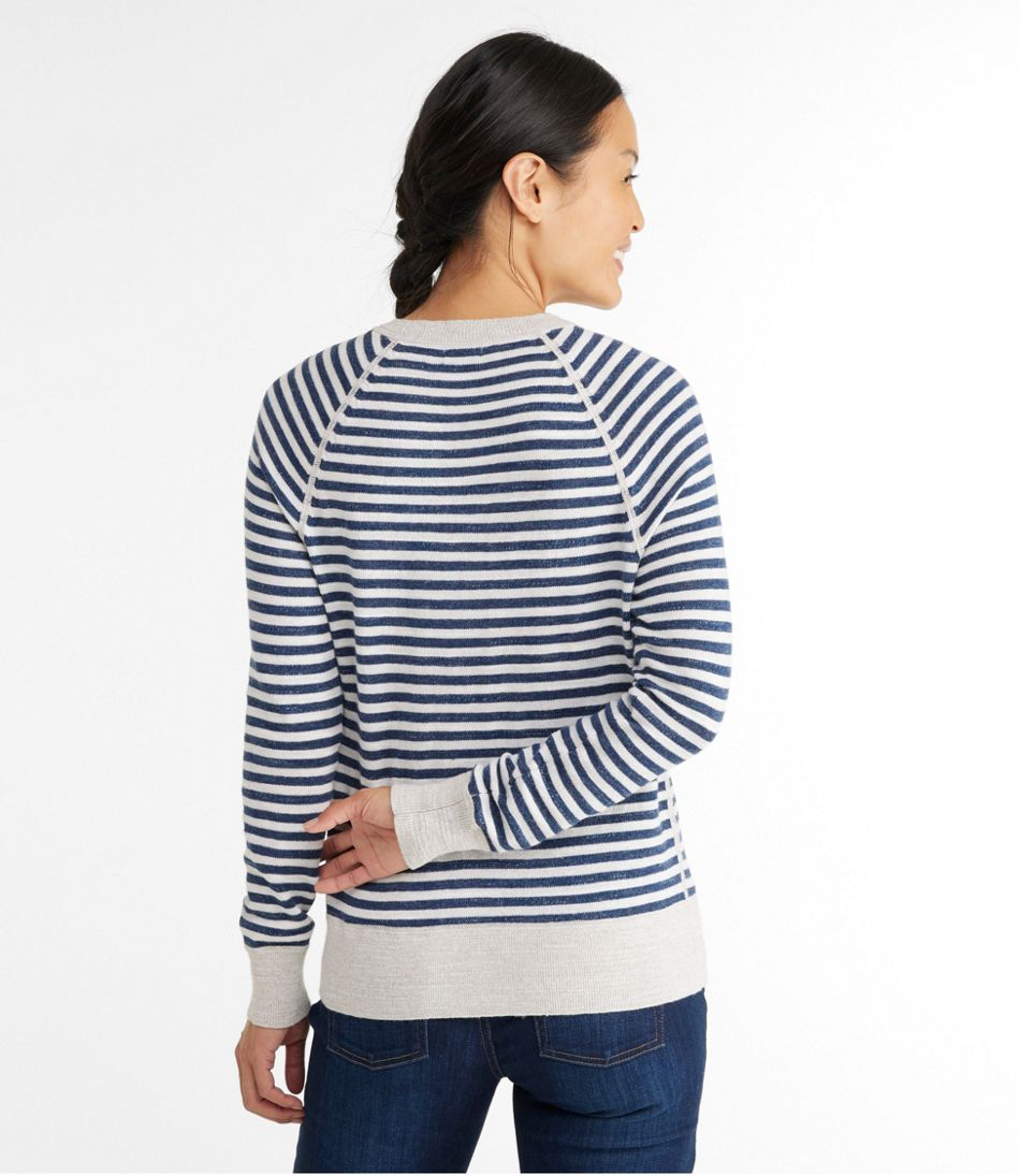 Women\'s Organic Cotton Slub Sweater, Crewneck Stripe | Sweaters at
