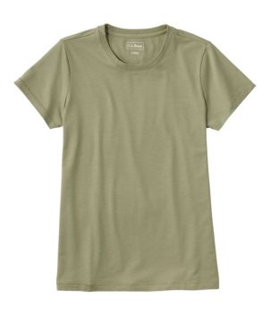 Women's Soft Stretch Supima Tee, Crewneck Short-Sleeve