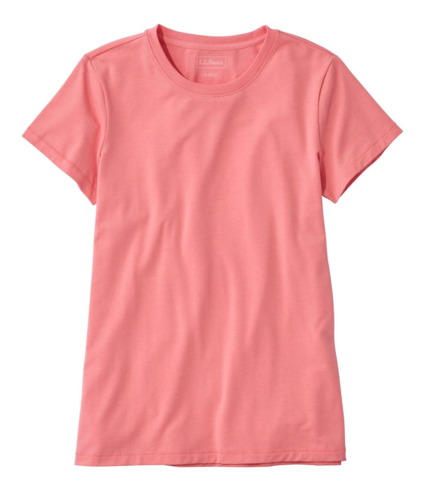 Women's Soft Stretch Supima-Blend Tee, Crewneck Short-Sleeve