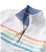Women's Organic Cotton Sweatshirt, Quarter-Zip Pullover Stripe
