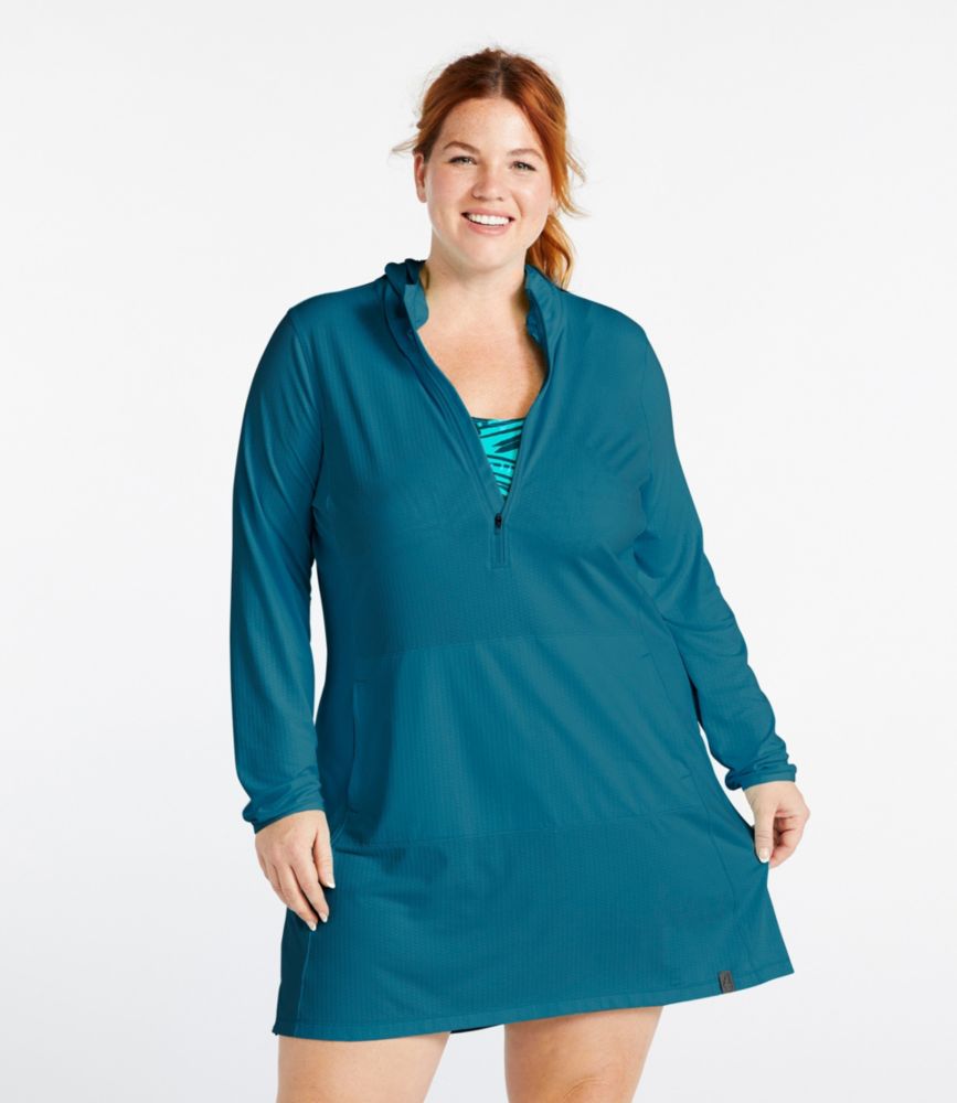 Women's Sand Beach Cover-Up, Hooded Tunic, French Blue, small image number 1