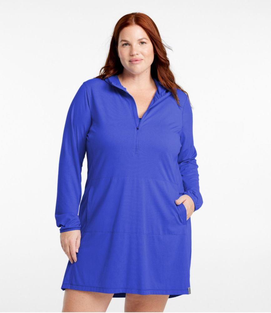 Women's Sand Beach Cover-Up, Hooded Tunic, Arctic Blue, small image number 2