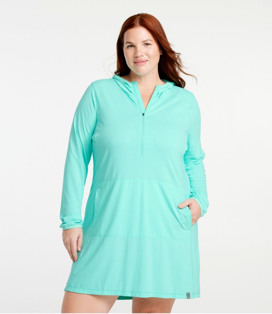 Women's Long Sleeve Beach Tunic Hooded Cotton Cover-Up (Black)