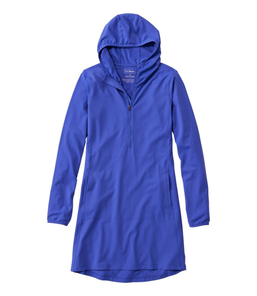 Women's Sand Beach Cover-Up, Hooded Tunic, French Blue, small image number 2