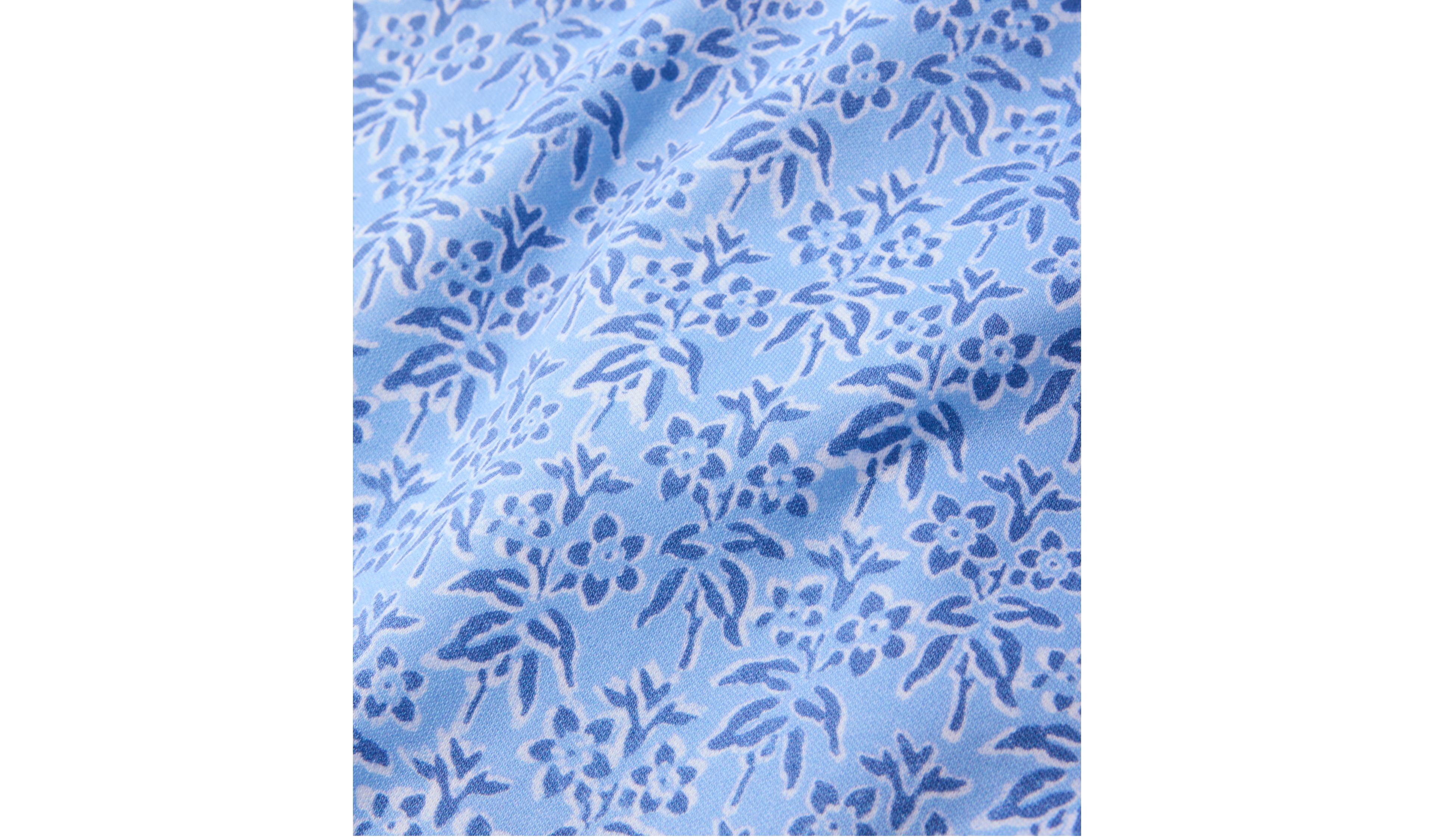 Women's Supima® Nightgown, V-Neck Three-Quarter-Sleeve Print