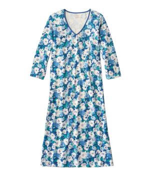 WALNUT Spring Modal Pajamas for Women O Collar Soft Long-Sleeved Nightgown Loungewear  Pajamas Plus Size (Color : A, Size : XXL Code) : : Clothing, Shoes  & Accessories