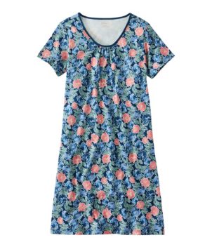Women's Supima Nightgown, Short-Sleeve Floral