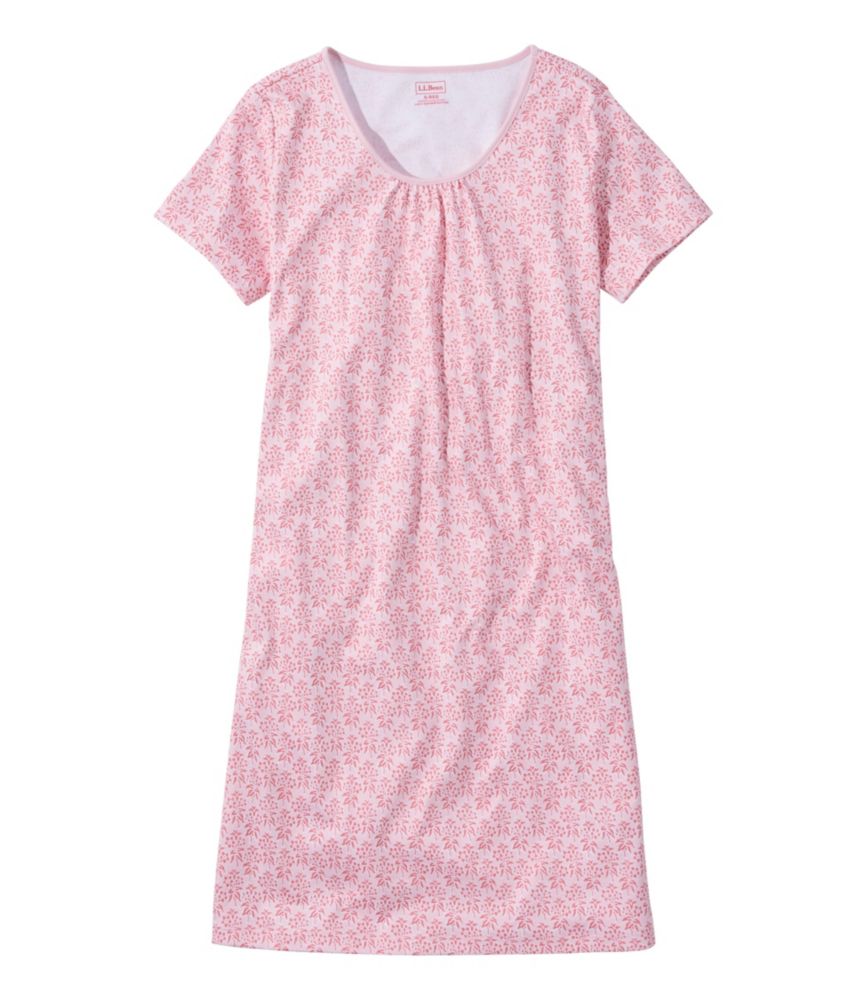 Women's Supima® Nightgown, Short-Sleeve Floral
