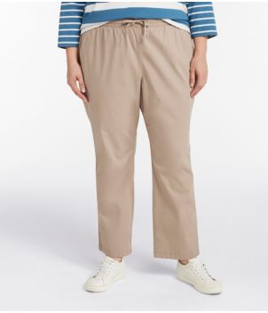 Women's Lakewashed Chino Pants, Mid-Rise Pull-On Ankle