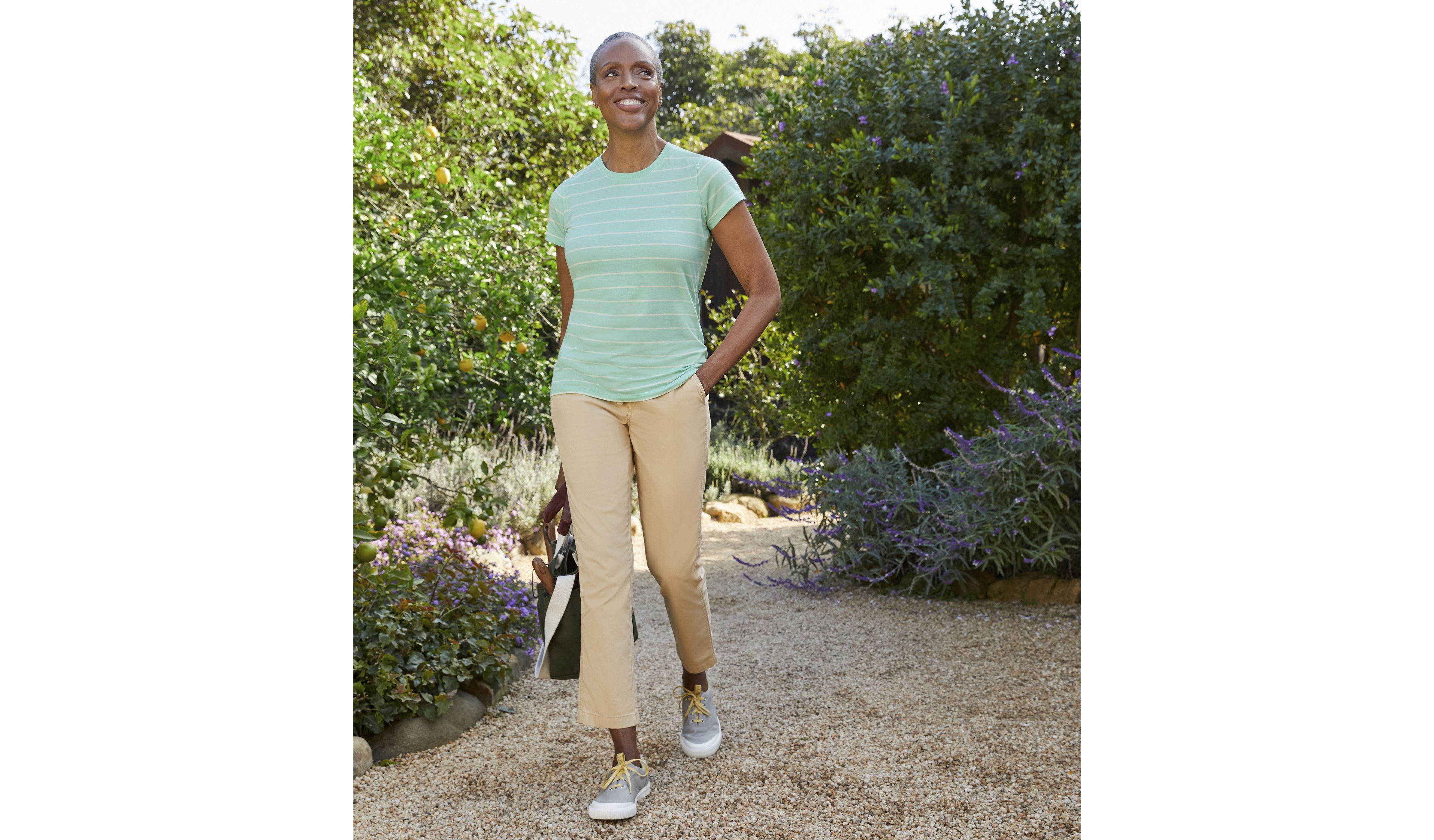 Women's Lakewashed Chino Pants, Mid-Rise Pull-On Ankle