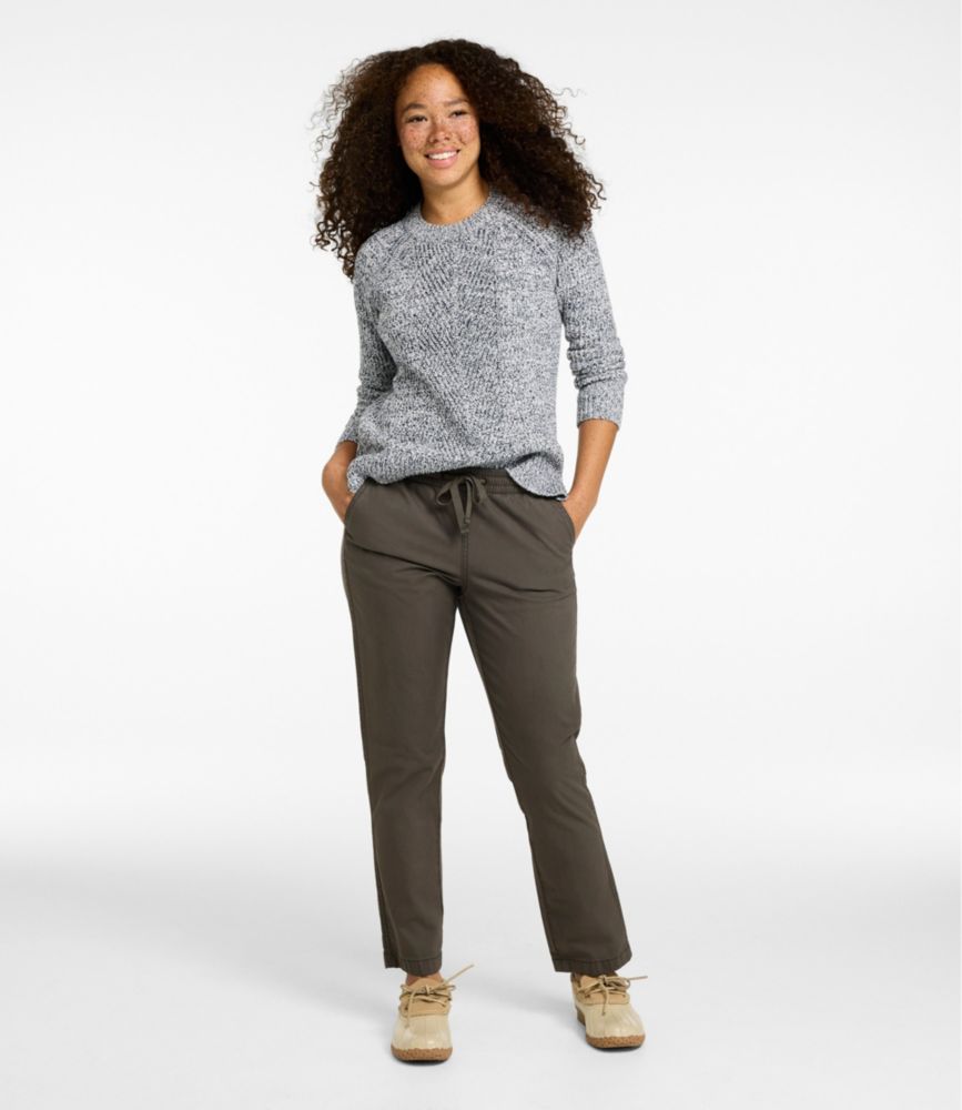 Women's Lakewashed Chino Pants, Mid-Rise Pull-On Ankle