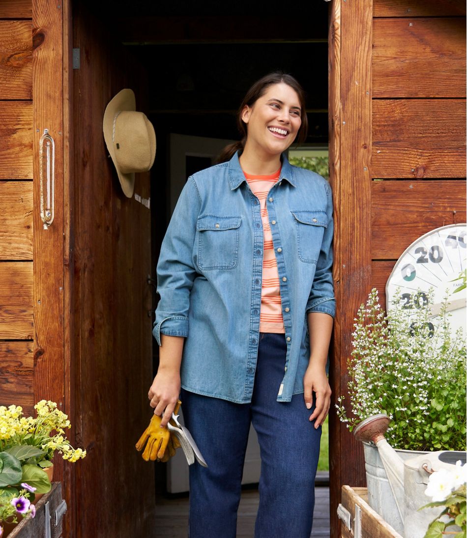 Women's L.L. Bean Heritage Washed Denim Shirt, Long-Sleeve Women's L.L. Bean Heritage Washed Denim Shirt, Long-Sleeve
