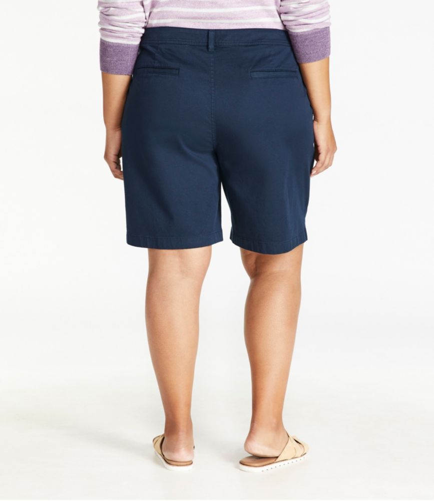 Women's Lakewashed Chino Shorts, Mid-Rise Bermuda, Boulder, small image number 3