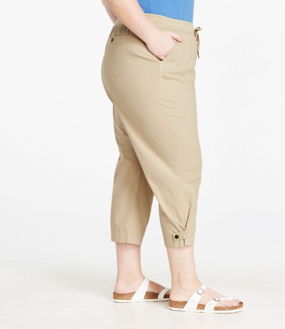 Women's Stretch Ripstop Pull-On Capri Pants, Slim-Leg