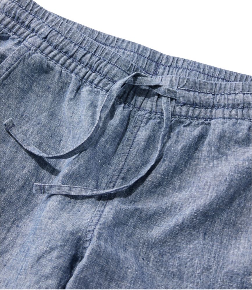 Women's Premium Linen Pull-On Ankle Pants, Mid-Rise Tapered-Leg, Oatmeal, small image number 4