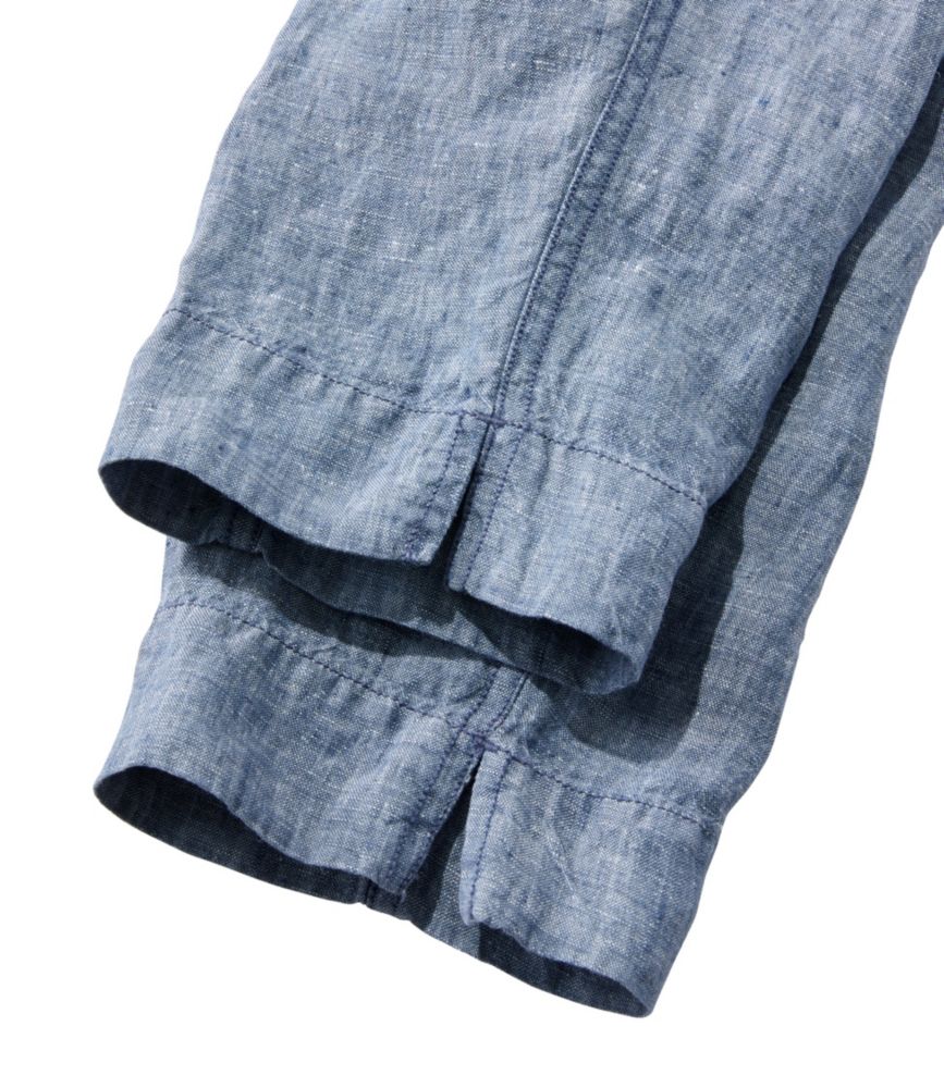 Women's Premium Linen Pull-On Ankle Pants, Mid-Rise Tapered-Leg, Oatmeal, small image number 5