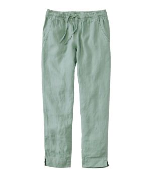 Women's Premium Linen Breezy Pull-On Ankle Pants, Mid-Rise Tapered-Leg