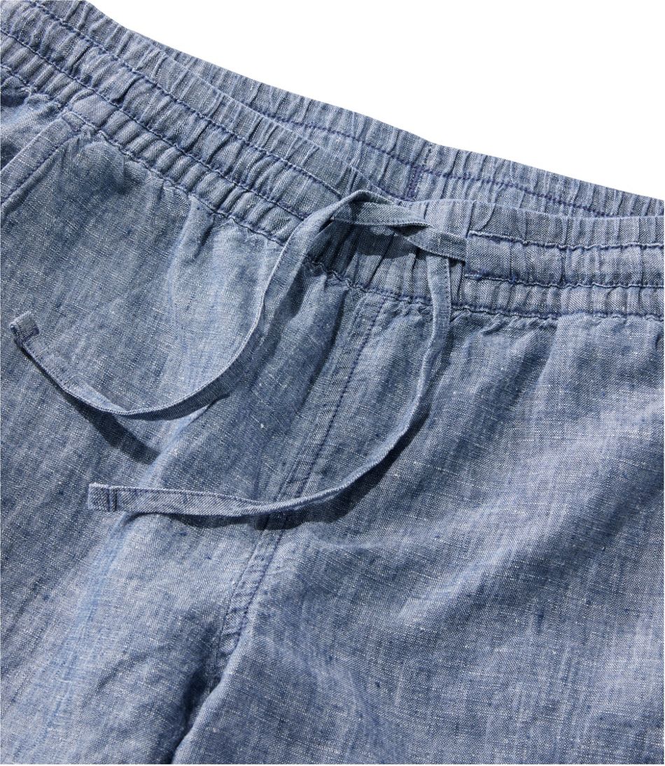 Women's Lakewashed Pull-On Chinos, Mid-Rise Chambray Ankle Pants at L.L.  Bean