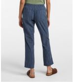 Women's Lakewashed Pull-On Chinos, Mid-Rise Tapered-Leg Chambray Ankle Pants