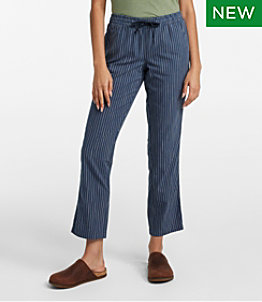 Women's Lakewashed Pull-On Chinos, Chambray Ankle Pants