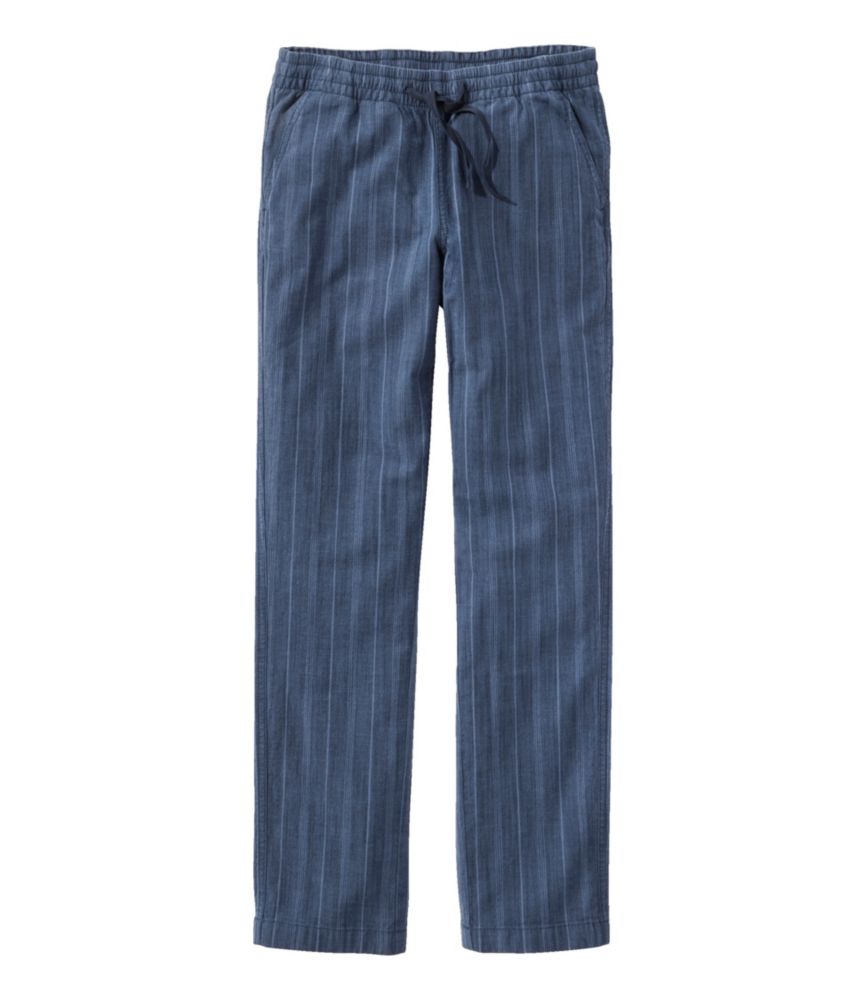 Women's Lakewashed Pull-On Chinos, Mid-Rise Tapered-Leg Chambray Ankle Pants, Dark Indigo, small image number 1