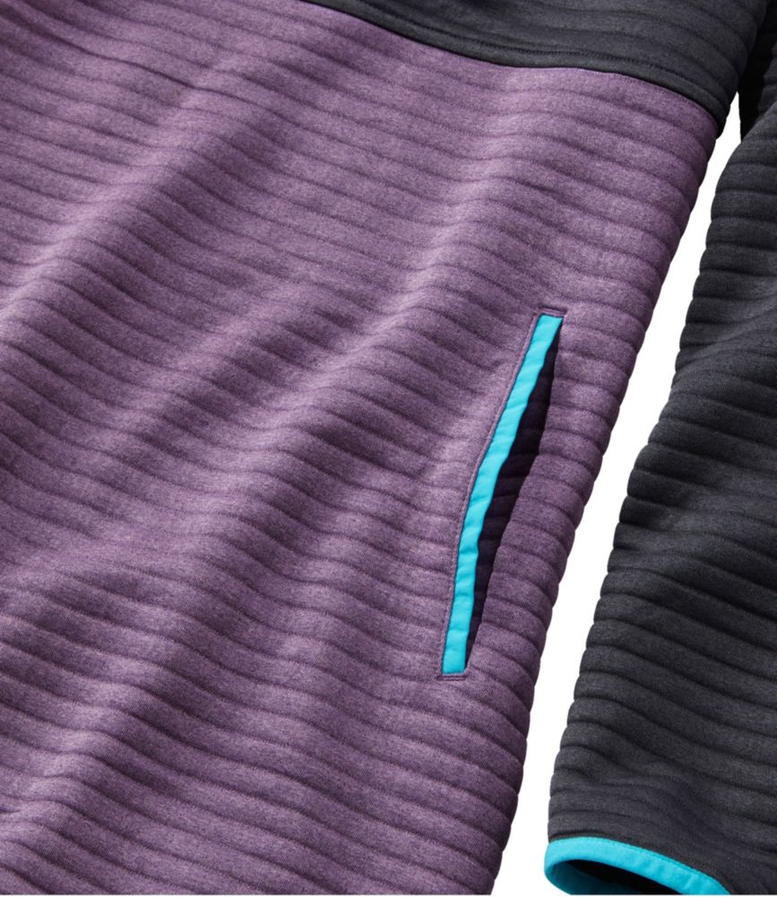 Women's Airlight Knit Asymmetrical Quarter-Zip Tunic, Colorblock, , small image number 2