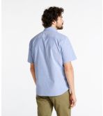 Men's Comfort Stretch Oxford Shirt, Slightly Fitted Untucked Fit, Short-Sleeve