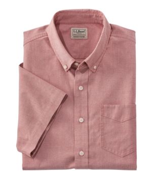 Men's Comfort Stretch® Oxford Shirt, Slightly Fitted Untucked Fit, Short-Sleeve