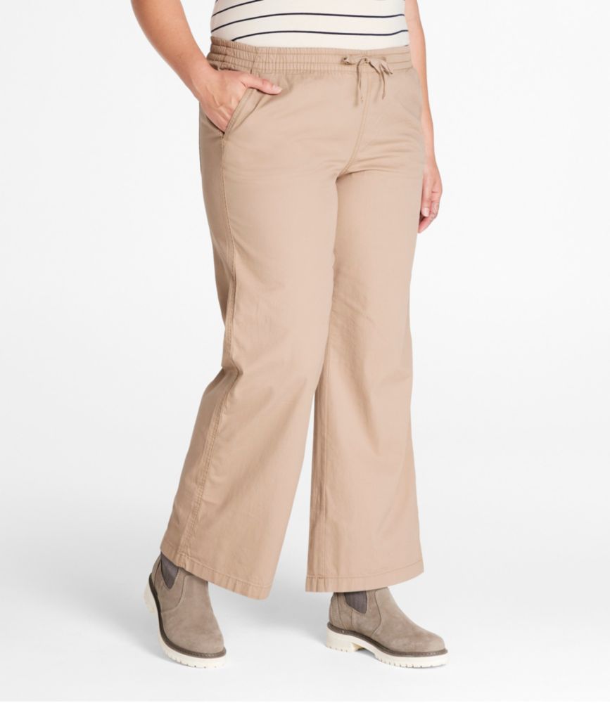 Lakewashed Pull-on Chinos, Mid-Rise Wide-Leg, Dark Taupe, small image number 2