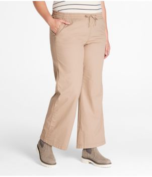 Lakewashed Pull-on Chinos, Mid-Rise Wide-Leg