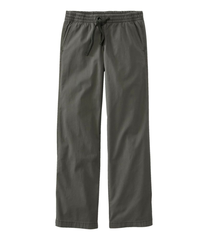 Lakewashed Pull-on Chinos, Mid-Rise Wide-Leg, Dark Taupe, small image number 1