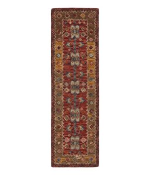 Double Border Wool Hooked Runner, Sienna Multi