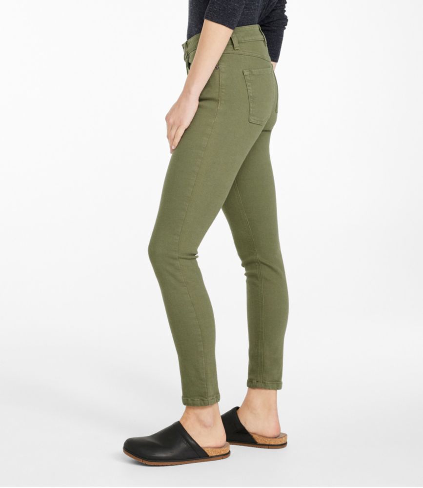 Women's BeanFlex®Jeans, High-Rise Slim-Leg Ankle Color, Deep Olive, small image number 4