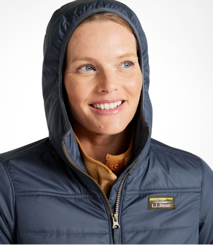 Women's Mountain Classic Puffer Hooded Jacket, Gunmetal Gray, small image number 6