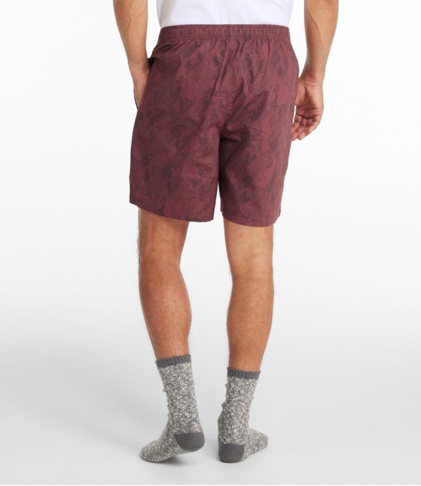 Men's Comfort Stretch Woven Sleep Shorts, Light Hickory Topo, small image number 3