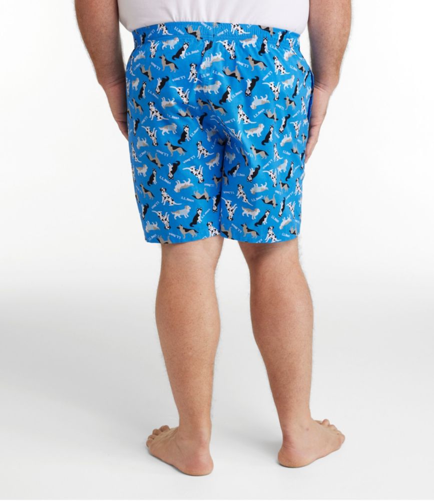 Men's Comfort Stretch Woven Sleep Shorts, Bright Mariner Fish, small image number 5