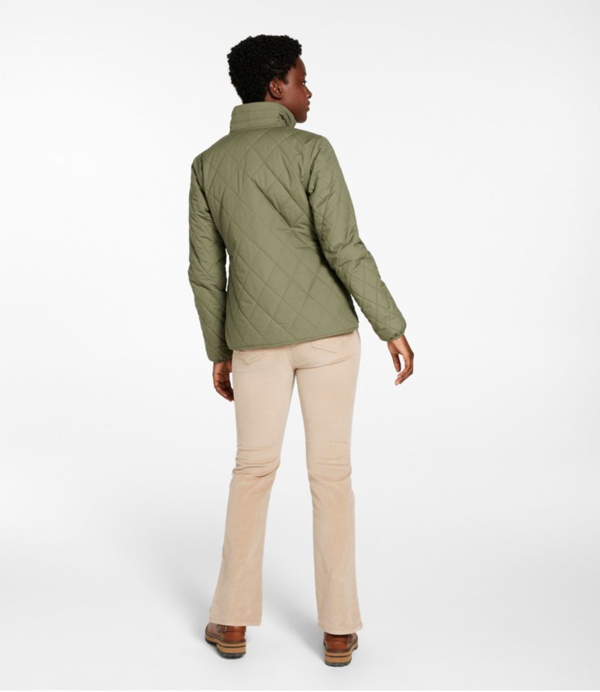 Women's Bean's Cozy Quilted Jacket, Deep Olive, small image number 5
