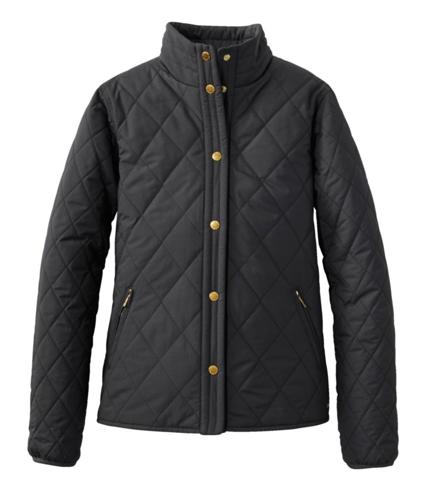 Black quilted jacket womens hotsell