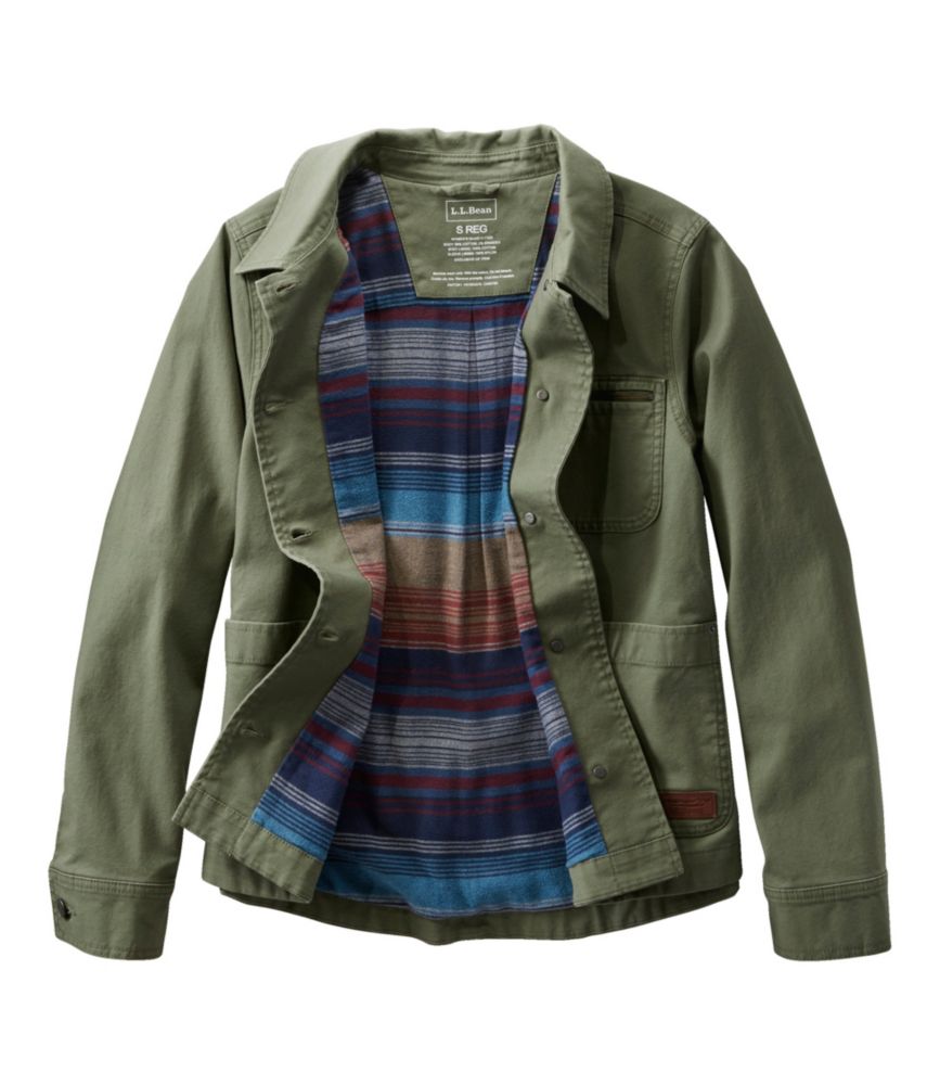 Women's Bean's Chore Jacket, Bleached Canvas, small image number 4