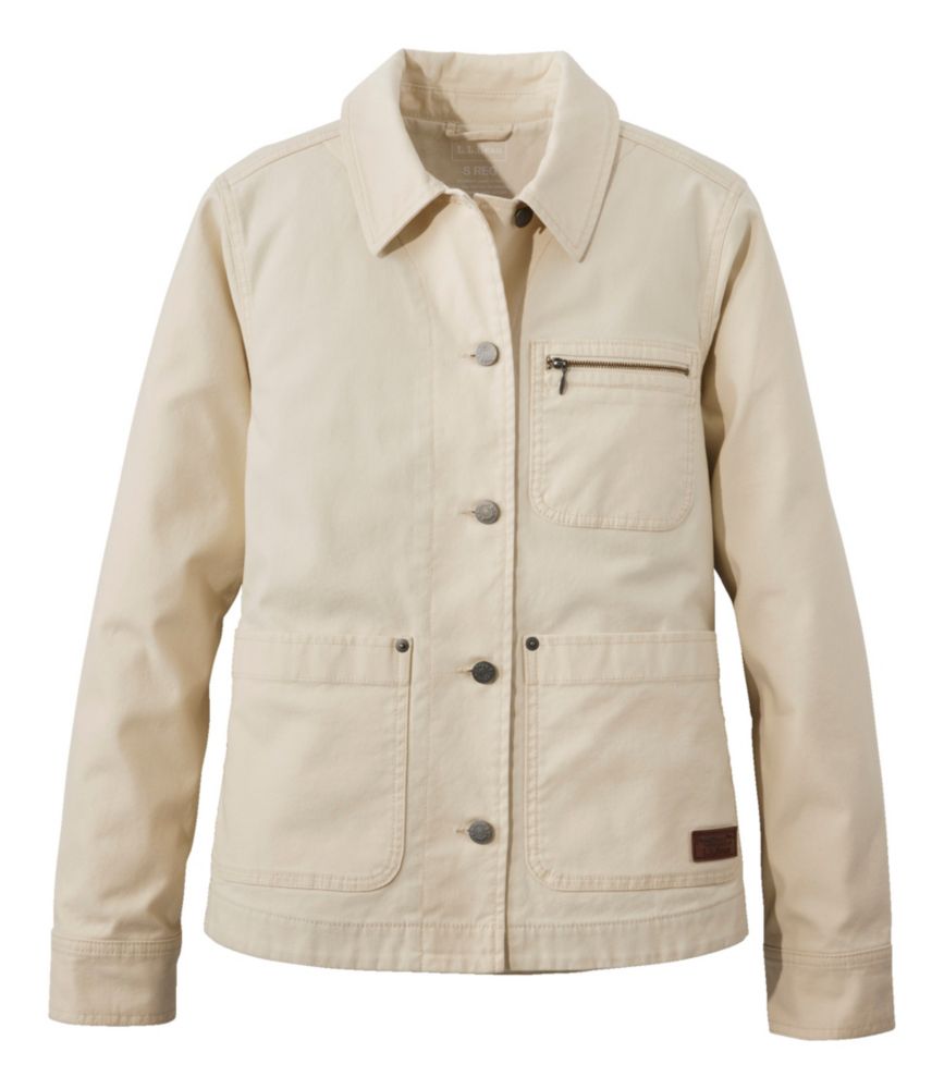 Women's Bean's Chore Jacket, Bleached Canvas, small image number 1