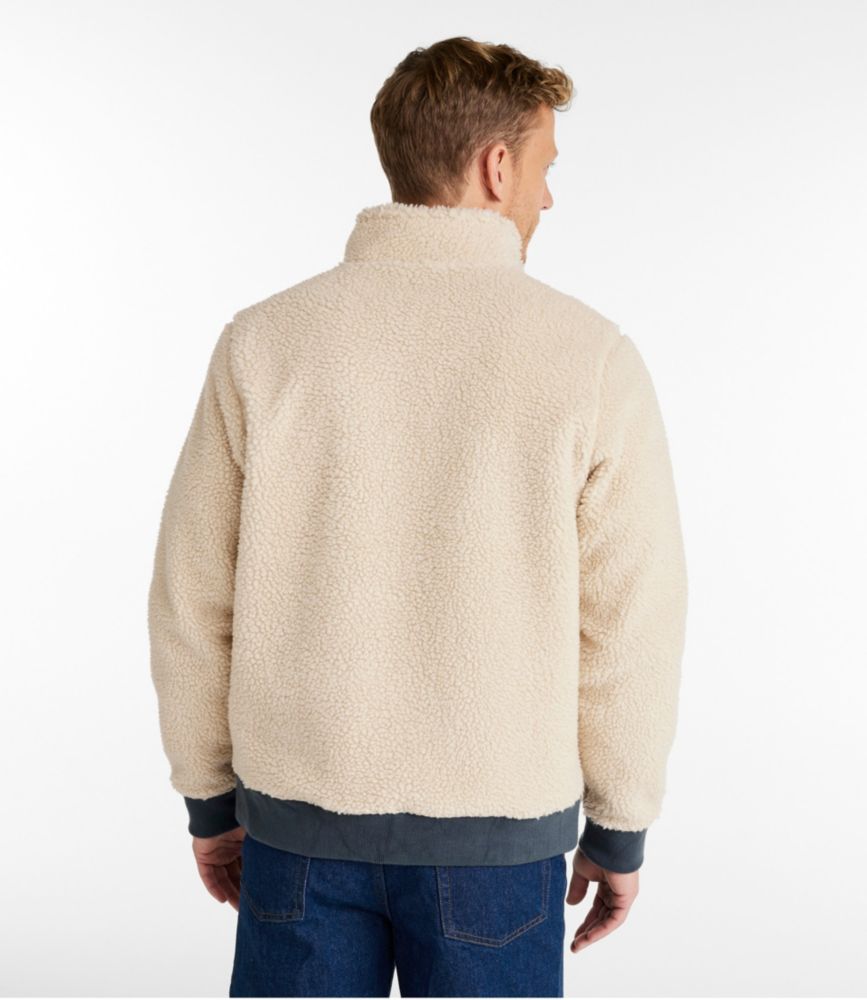 Men's Bean's Sherpa Fleece Jacket, Classic Navy, small image number 3