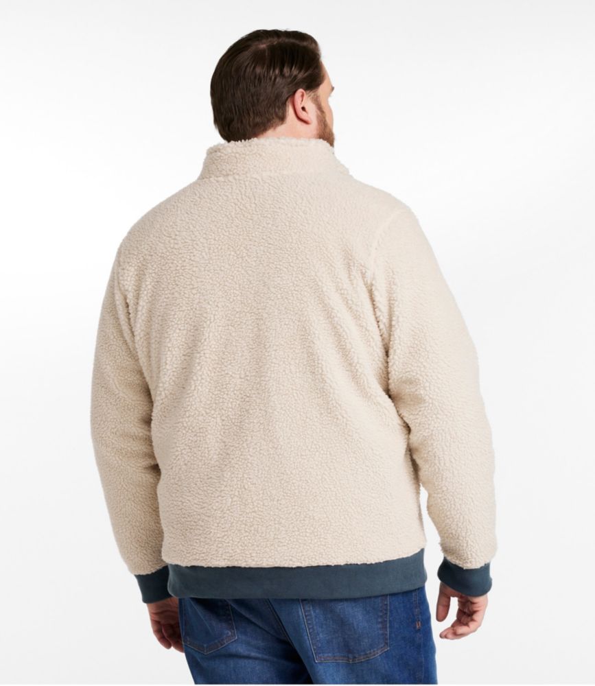 Men's Bean's Sherpa Fleece Jacket, Classic Navy, small image number 5