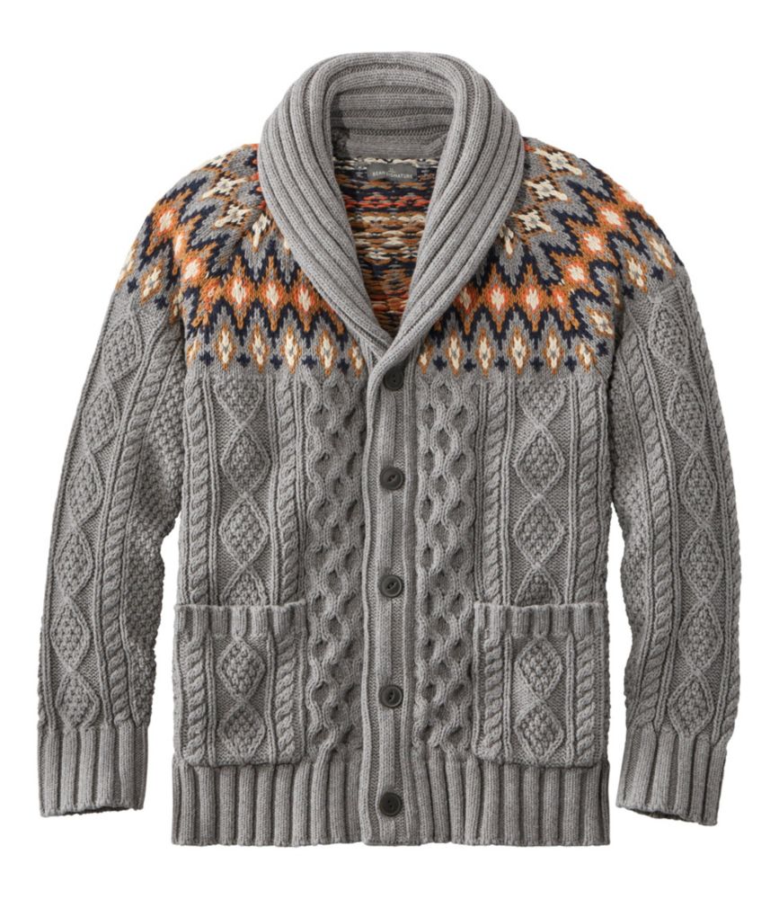 mens fisherman shawl collar sweater