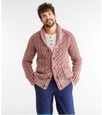 Men's Signature Cotton Fisherman Sweater, Shawl-Collar Cardigan, Washed