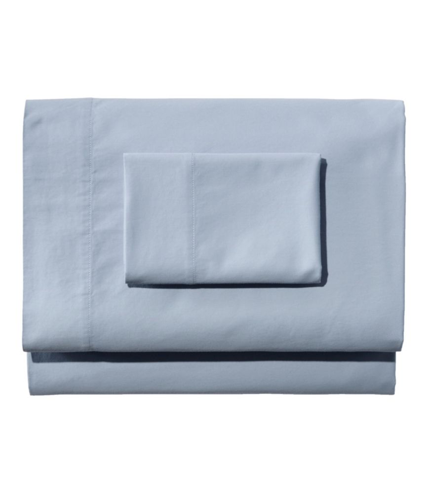 Garment Washed Sateen Sheet Collection, Seaside Blue, small image number 1