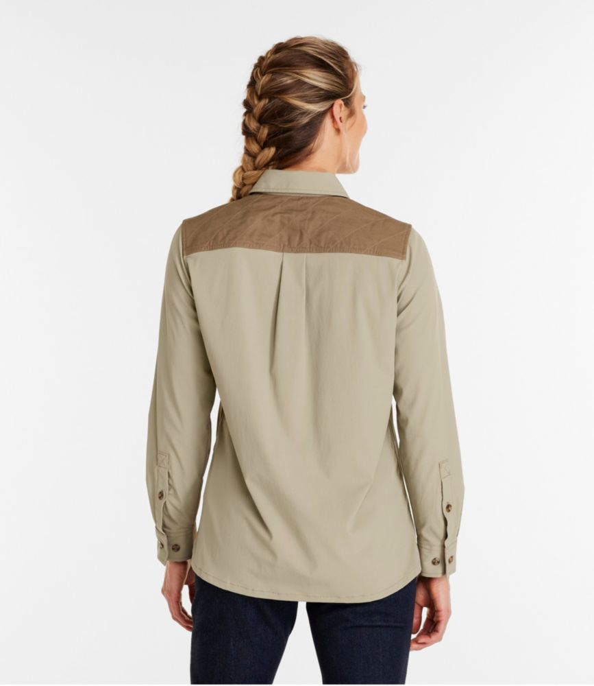 Women's Stretch Upland Field Shirt, Light Olive/Field Olive, small image number 3