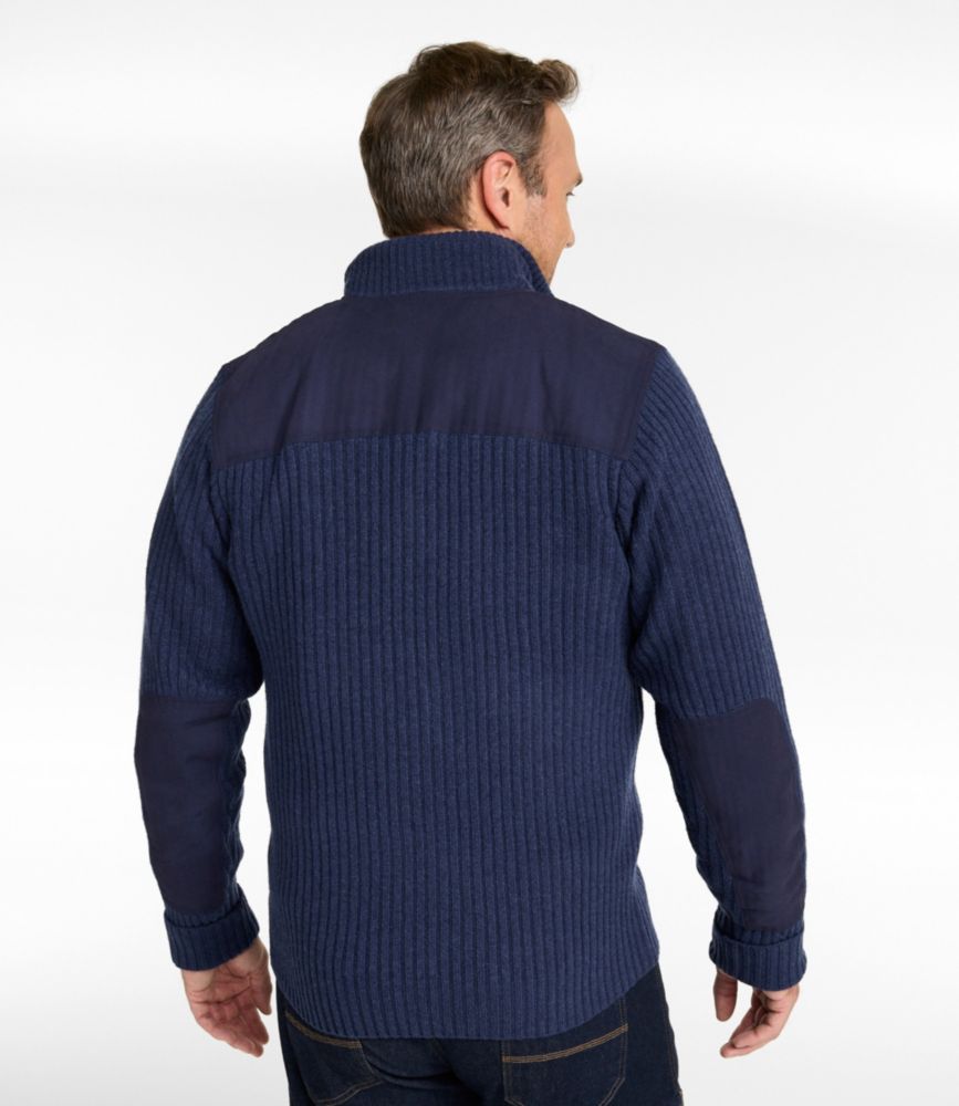 Men's Commando Sweater, Full-Zip, Bright Navy Heather, small image number 5