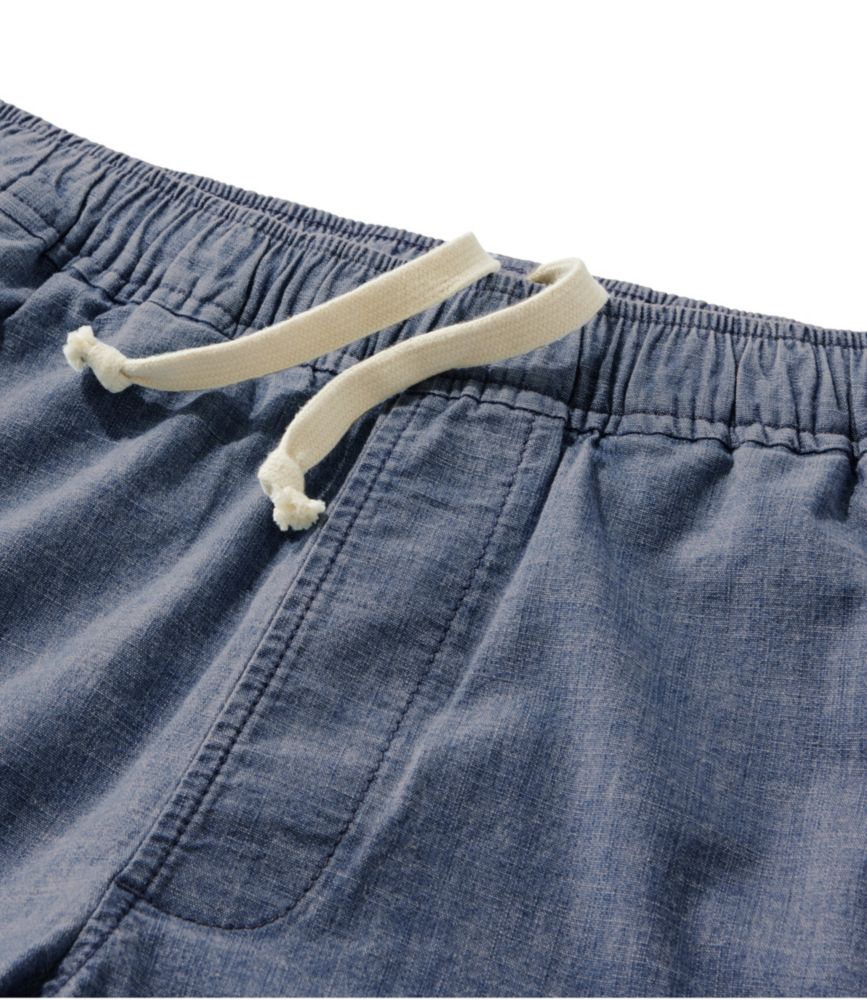 Men's Lakewashed® Stretch Shorts, Pull-On, Chambray, 8", Dark Chambray, small image number 6